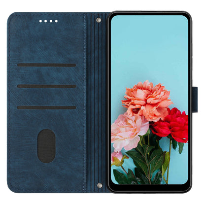 Folio Phone Wallet Case for Xiaomi Redmi Note 12 Pro Speed 5G / Note 12 Pro 5G / Poco X5 Pro 5G , Lines Imprinted Leather Stand Phone Cover
