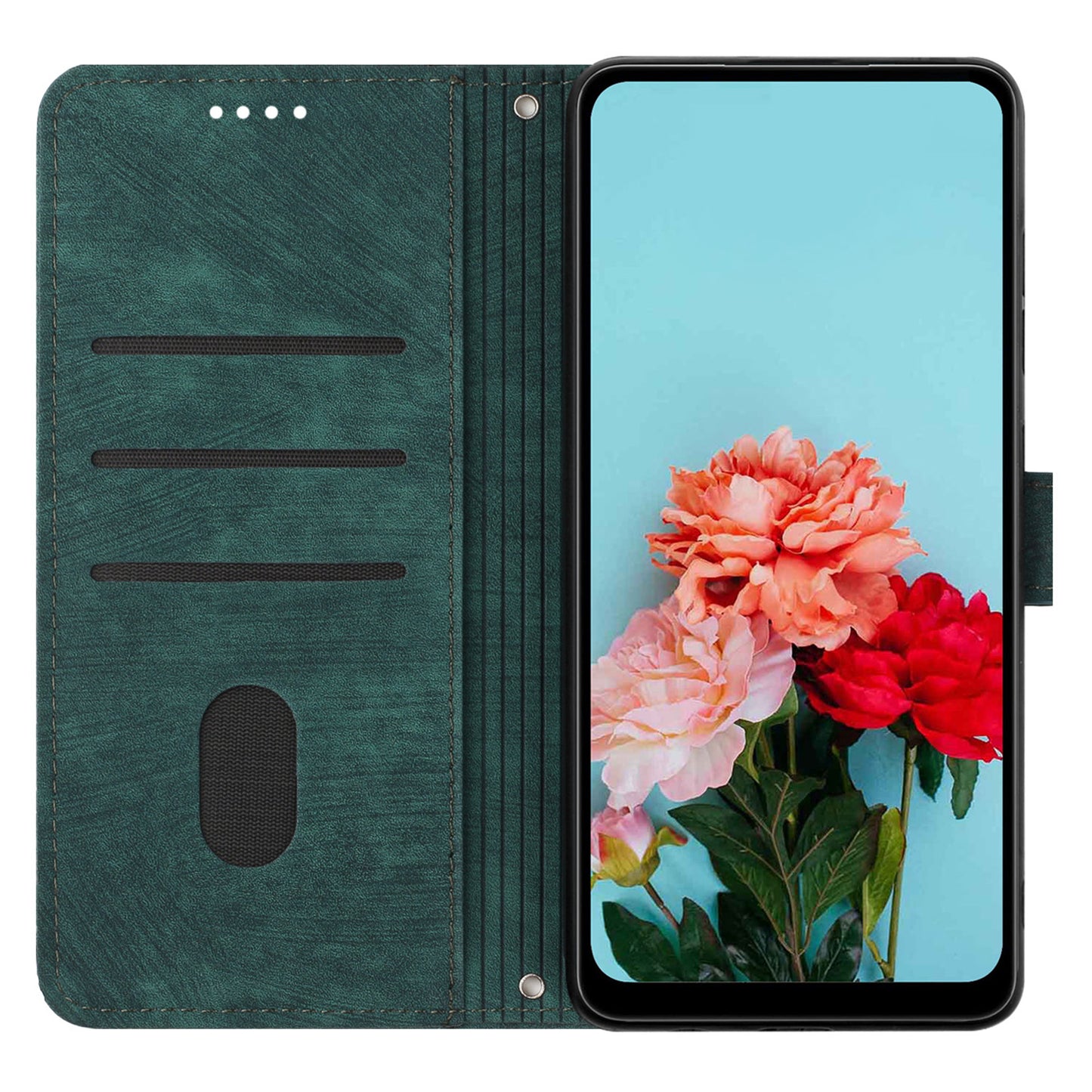Folio Phone Wallet Case for Xiaomi Redmi Note 12 Pro Speed 5G / Note 12 Pro 5G / Poco X5 Pro 5G , Lines Imprinted Leather Stand Phone Cover