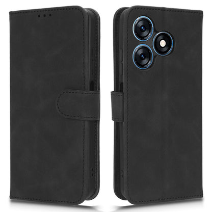 For Tecno Spark 10 4G Leather Wallet Phone Case Flip Stand Skin-touch Shockproof Cover