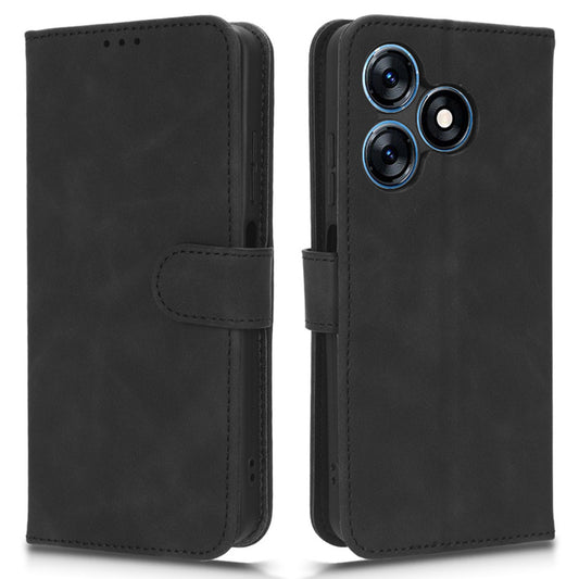 For Tecno Spark 10 4G Leather Wallet Phone Case Flip Stand Skin-touch Shockproof Cover