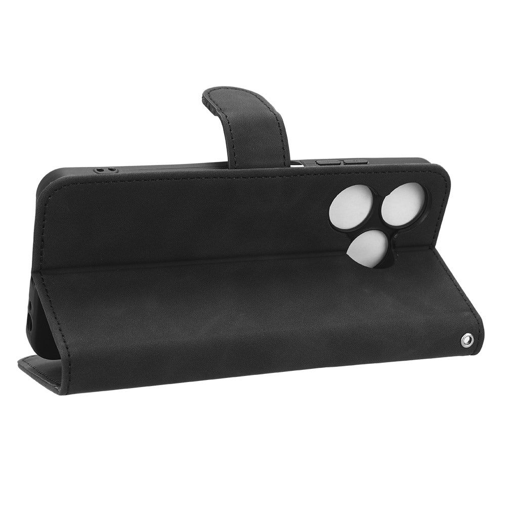 For Tecno Spark 10 4G Leather Wallet Phone Case Flip Stand Skin-touch Shockproof Cover