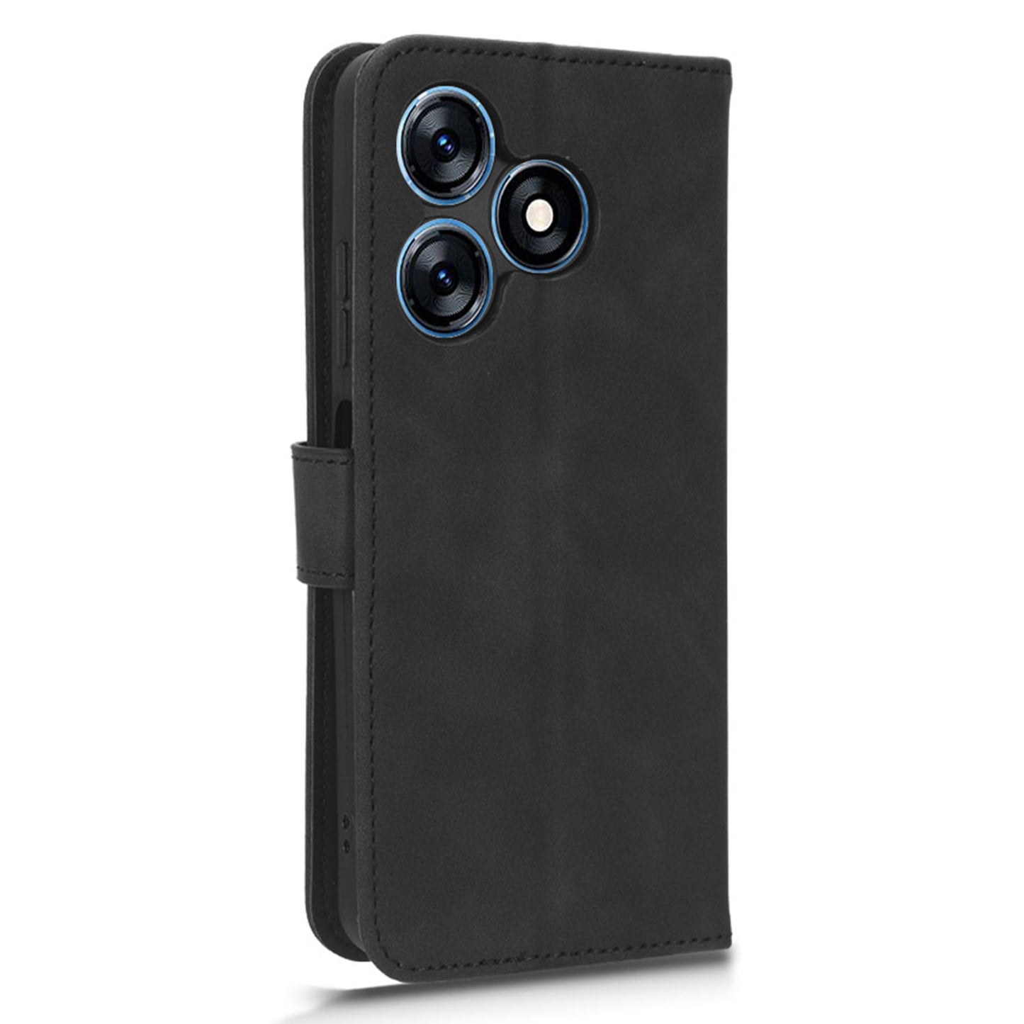 For Tecno Spark 10 4G Leather Wallet Phone Case Flip Stand Skin-touch Shockproof Cover