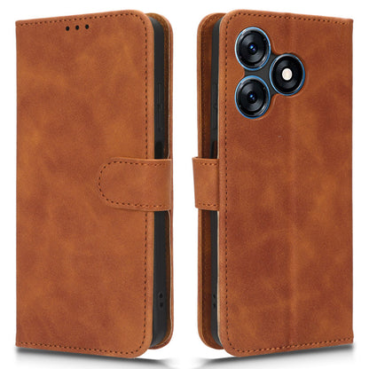 For Tecno Spark 10 4G Leather Wallet Phone Case Flip Stand Skin-touch Shockproof Cover