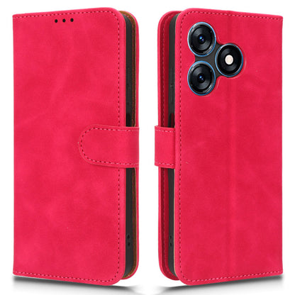 For Tecno Spark 10 4G Leather Wallet Phone Case Flip Stand Skin-touch Shockproof Cover