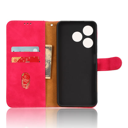 For Tecno Spark 10 4G Leather Wallet Phone Case Flip Stand Skin-touch Shockproof Cover