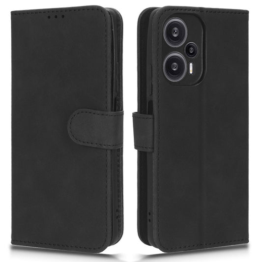 For Xiaomi Redmi Note 12 Turbo / Poco F5 5G PU Leather Flip Phone Case with Wallet Skin-touch Stand Cover
