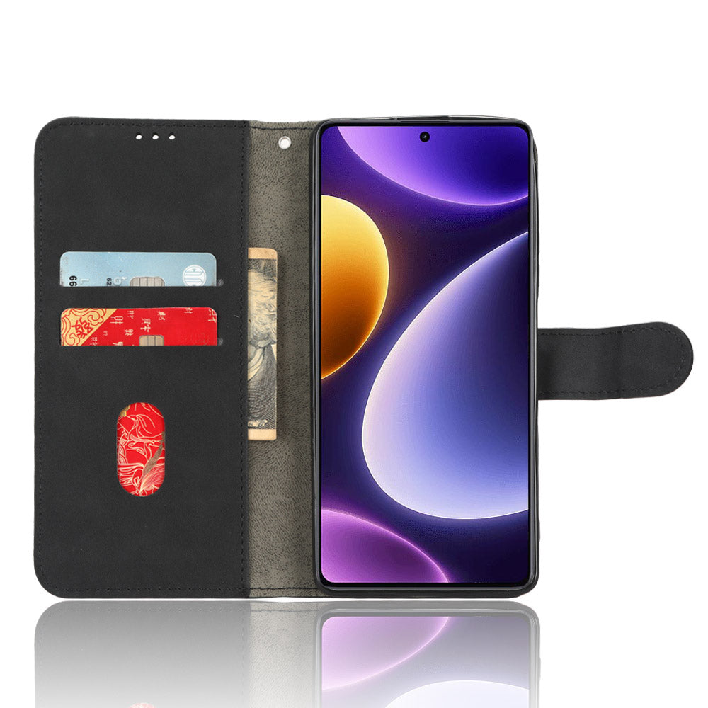 For Xiaomi Redmi Note 12 Turbo / Poco F5 5G PU Leather Flip Phone Case with Wallet Skin-touch Stand Cover