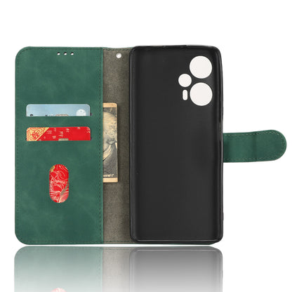 For Xiaomi Redmi Note 12 Turbo / Poco F5 5G PU Leather Flip Phone Case with Wallet Skin-touch Stand Cover