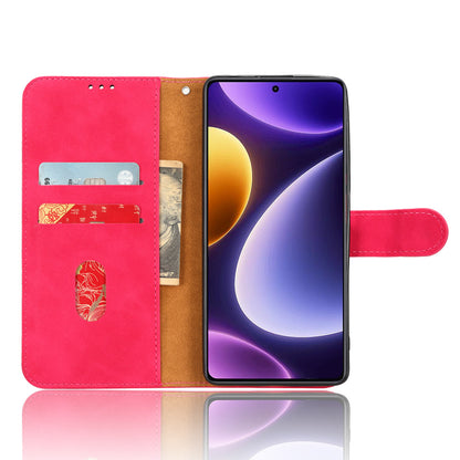 For Xiaomi Redmi Note 12 Turbo / Poco F5 5G PU Leather Flip Phone Case with Wallet Skin-touch Stand Cover