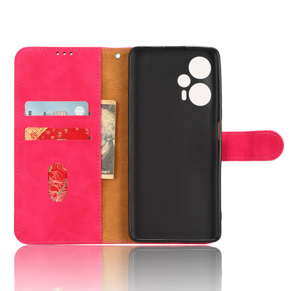 For Xiaomi Redmi Note 12 Turbo / Poco F5 5G PU Leather Flip Phone Case with Wallet Skin-touch Stand Cover