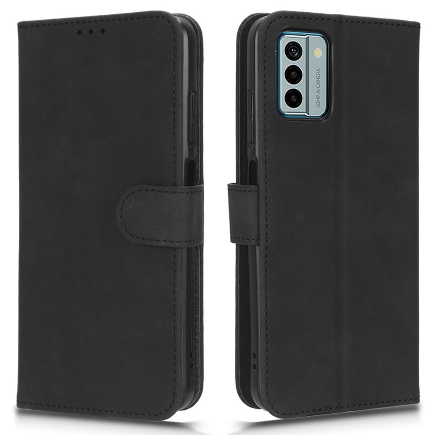 Wallet Case for Nokia G22 Skin-touch PU Leather Stand Magnetic Phone Cover