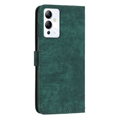 For Infinix Note 12 5G / Note 12 Pro 5G PU Leather Phone Case Lines Imprinted Stand Flip Wallet Cover
