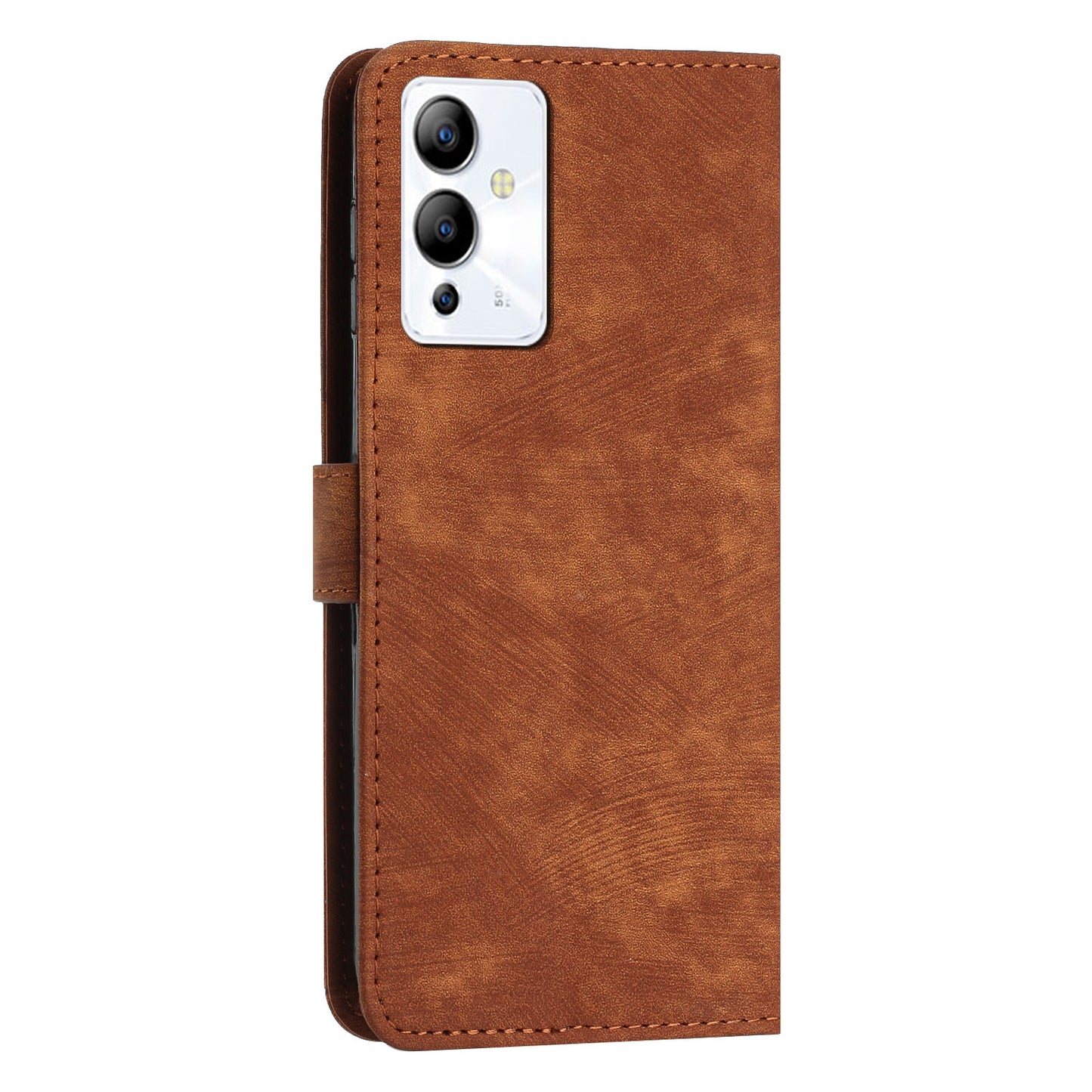 For Infinix Note 12 5G / Note 12 Pro 5G PU Leather Phone Case Lines Imprinted Stand Flip Wallet Cover