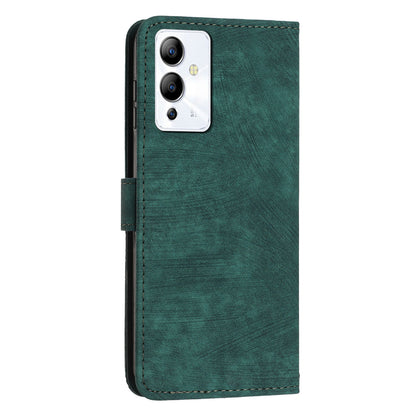 For Infinix Note 12 5G / Note 12 Pro 5G PU Leather Skin-touch Phone Case Lines Imprinted Wallet Cover Stand