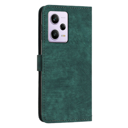 For Xiaomi Redmi Note 12 Pro+ 5G / Note 12 Explorer 5G Wallet Phone Case Lines Imprinted Leather Stand Protective Flip Cover