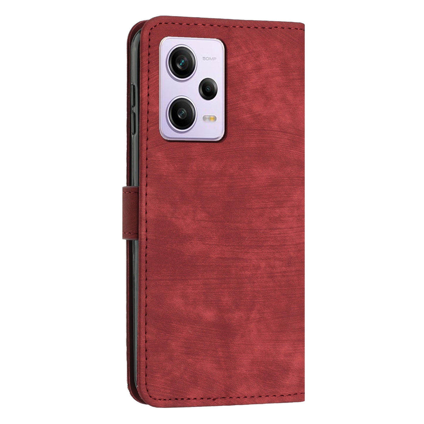 For Xiaomi Redmi Note 12 Pro+ 5G / Note 12 Explorer 5G Wallet Phone Case Lines Imprinted Leather Stand Protective Flip Cover