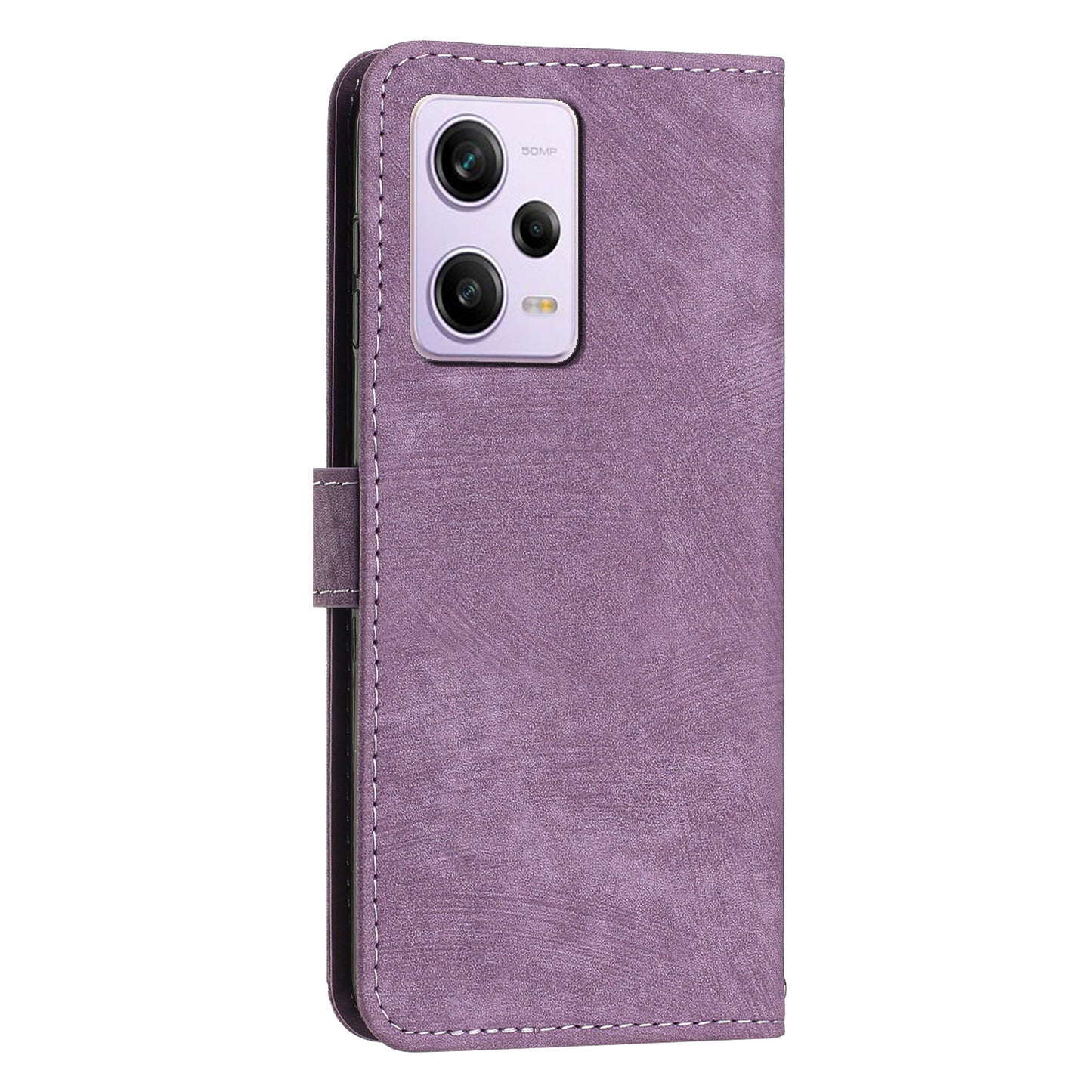 For Xiaomi Redmi Note 12 Pro+ 5G / Note 12 Explorer 5G Wallet Phone Case Lines Imprinted Leather Stand Protective Flip Cover
