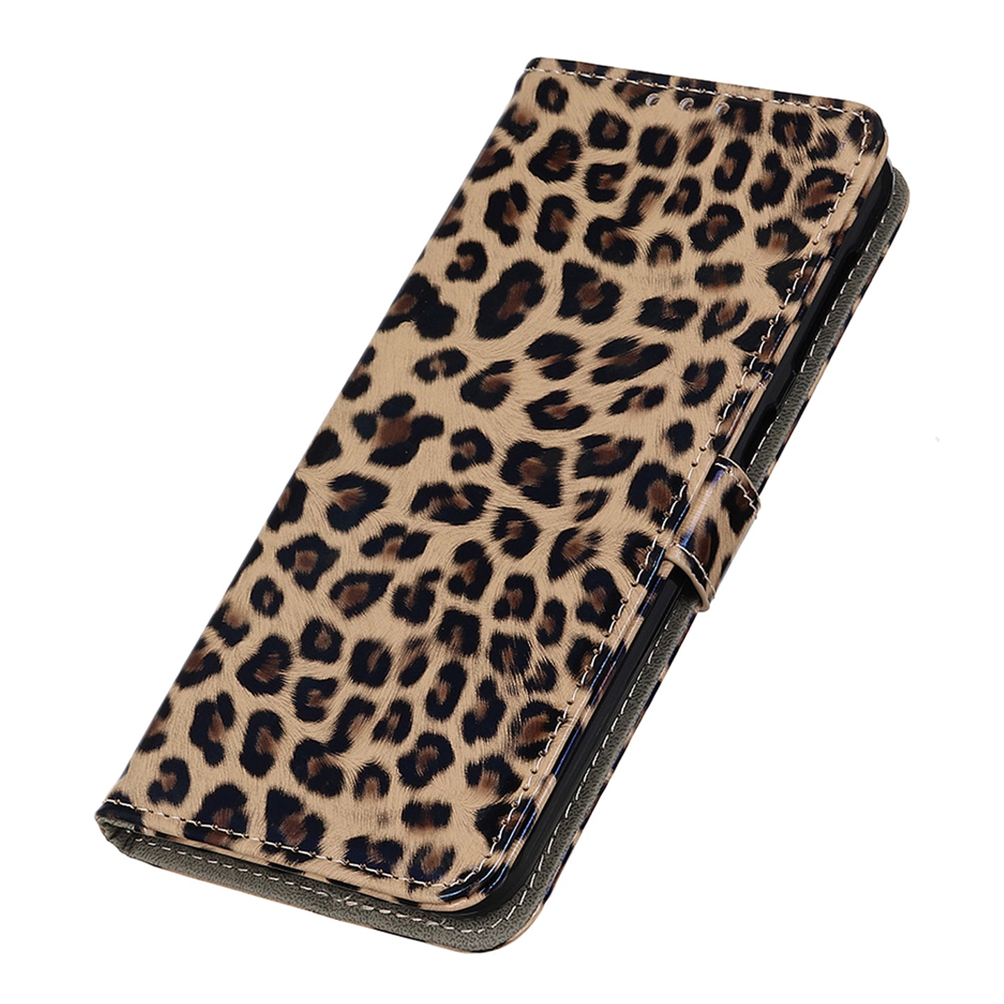 For Xiaomi Redmi Note 12 Turbo / Poco F5 5G PU Leather Phone Case Leopard Pattern Folio Stand Wallet Protective Cover