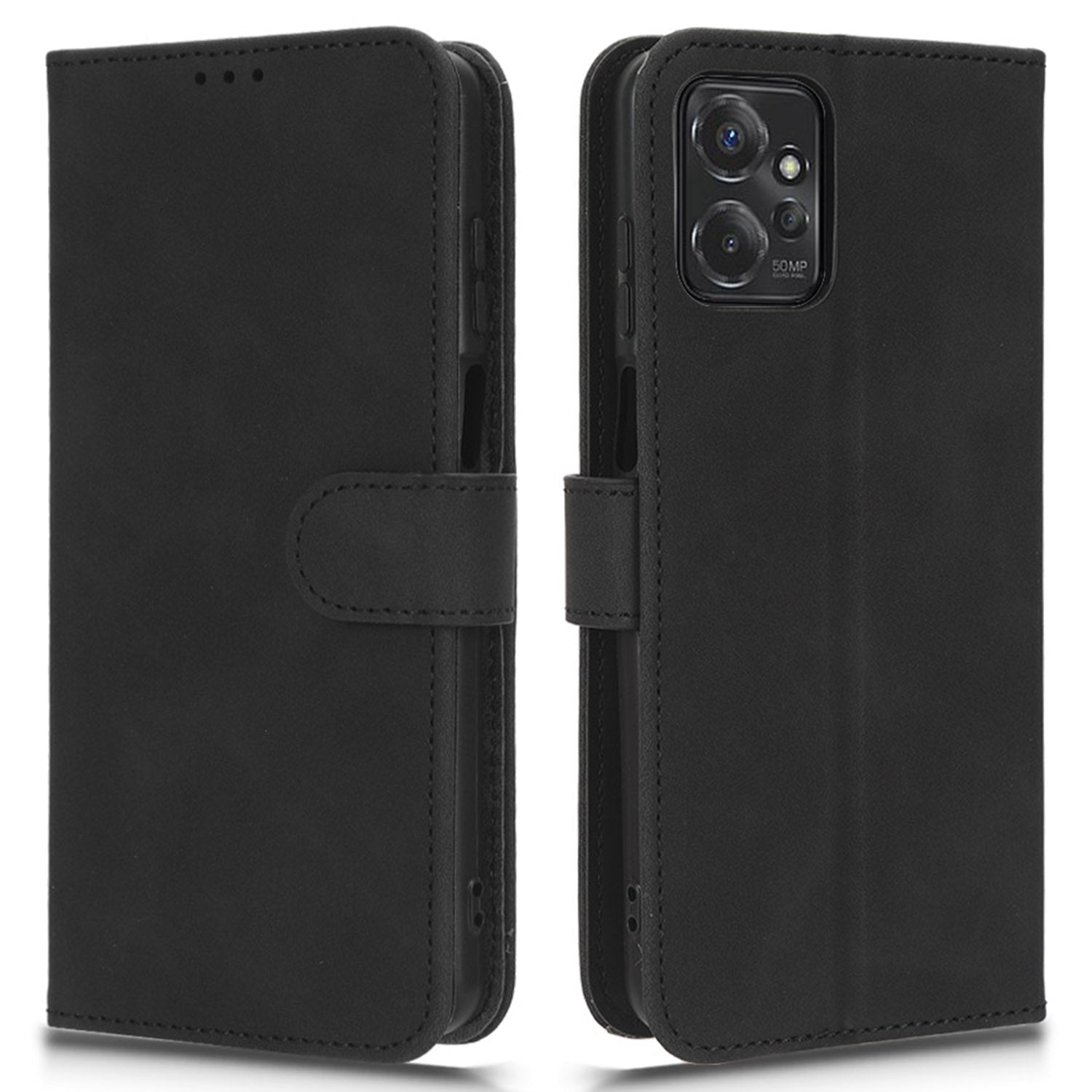 For Motorola Moto G Power 5G PU Leather Flip Phone Case Skin-touch Folio Wallet Cover Stand