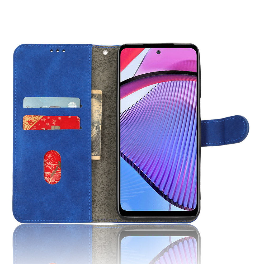 For Motorola Moto G Power 5G PU Leather Flip Phone Case Skin-touch Folio Wallet Cover Stand