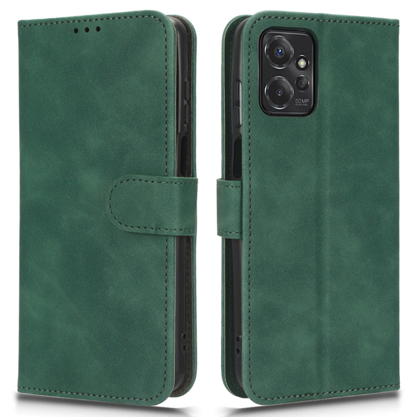 For Motorola Moto G Power 5G PU Leather Flip Phone Case Skin-touch Folio Wallet Cover Stand