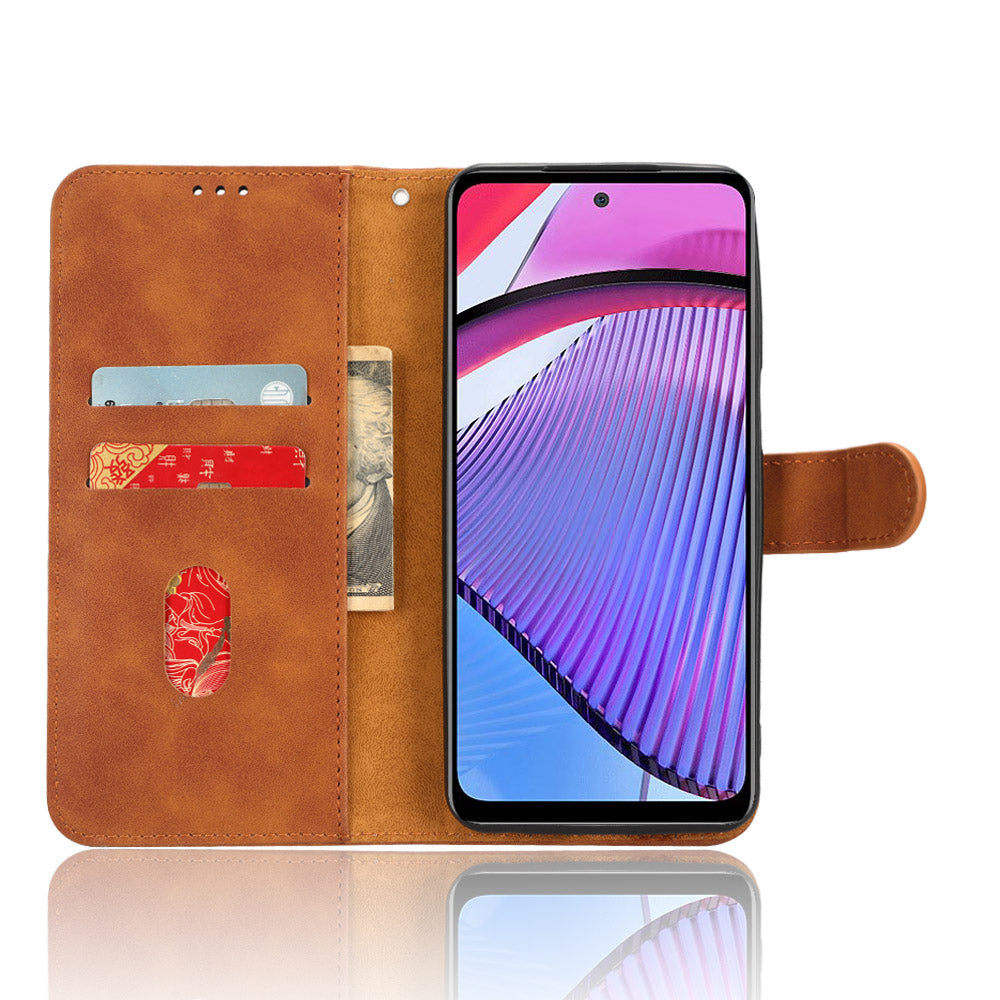 For Motorola Moto G Power 5G PU Leather Flip Phone Case Skin-touch Folio Wallet Cover Stand