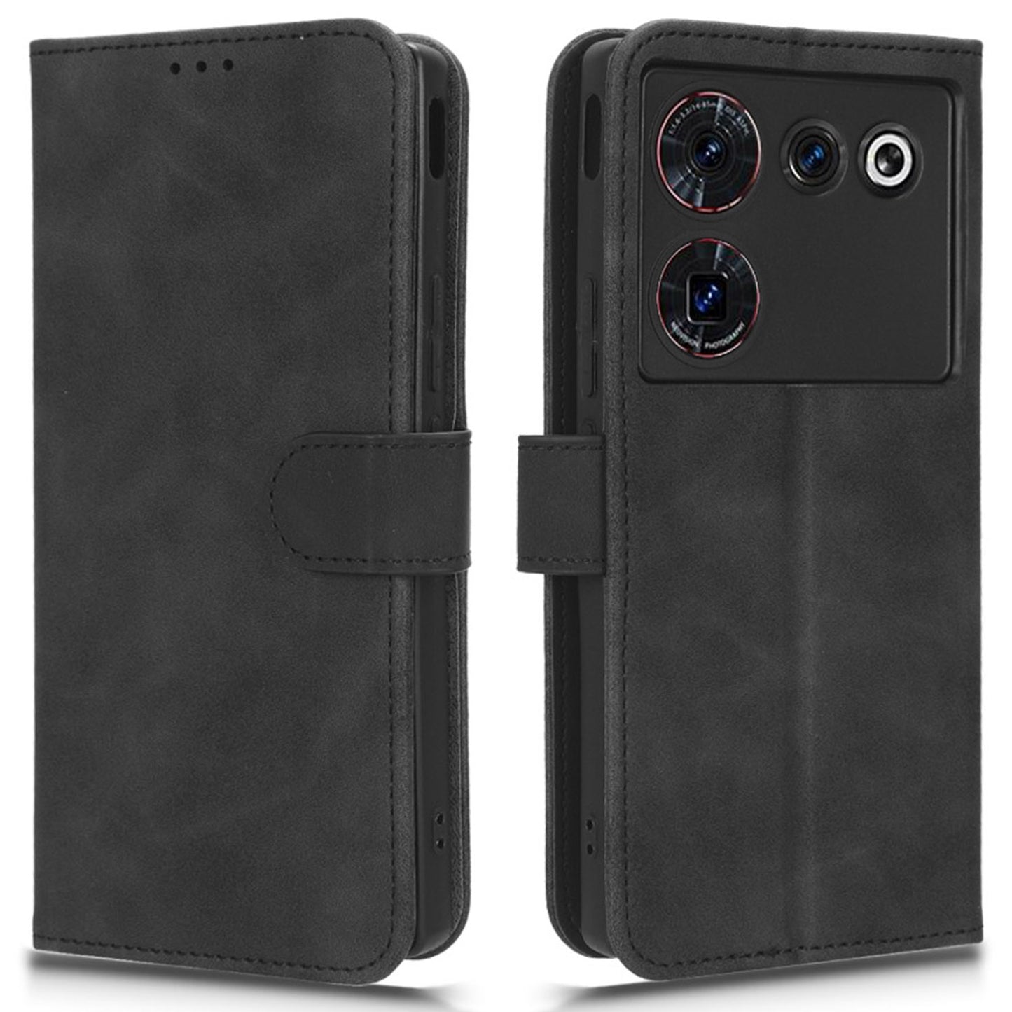 For ZTE nubia Z50 Ultra Wallet PU Leather Case Skin-touch Protective Phone Cover with Stand