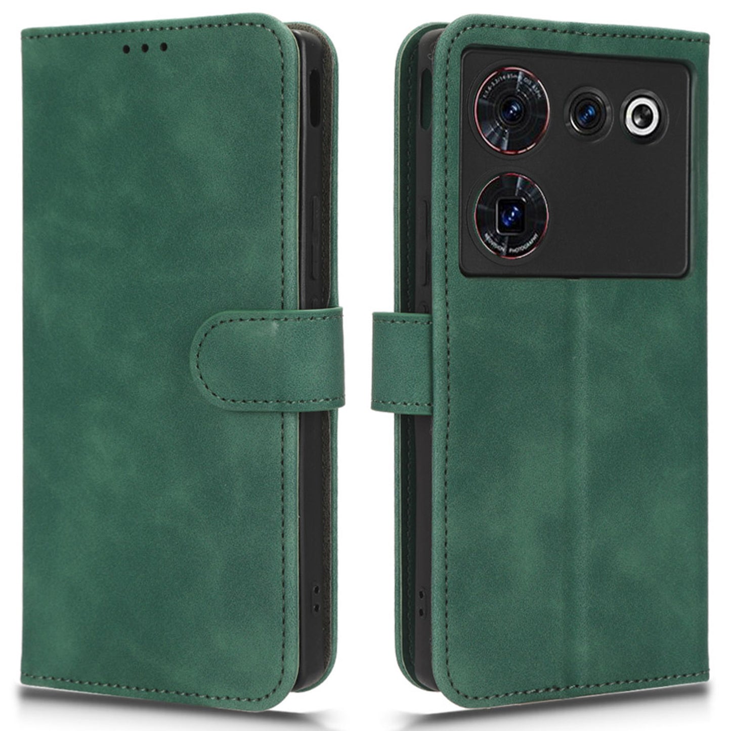 For ZTE nubia Z50 Ultra Wallet PU Leather Case Skin-touch Protective Phone Cover with Stand