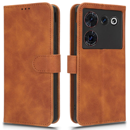 For ZTE nubia Z50 Ultra Wallet PU Leather Case Skin-touch Protective Phone Cover with Stand