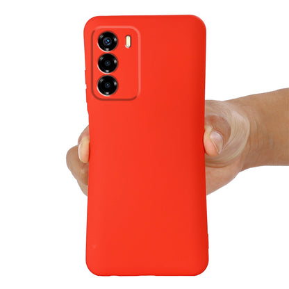 Liquid Silicone Case for ZTE Blade V40 Vita , Soft Lining Anti-Scratch Phone Cover with Strap