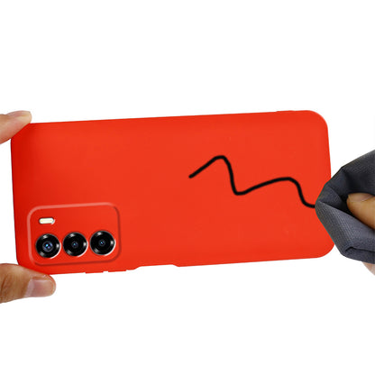 Liquid Silicone Case for ZTE Blade V40 Vita , Soft Lining Anti-Scratch Phone Cover with Strap