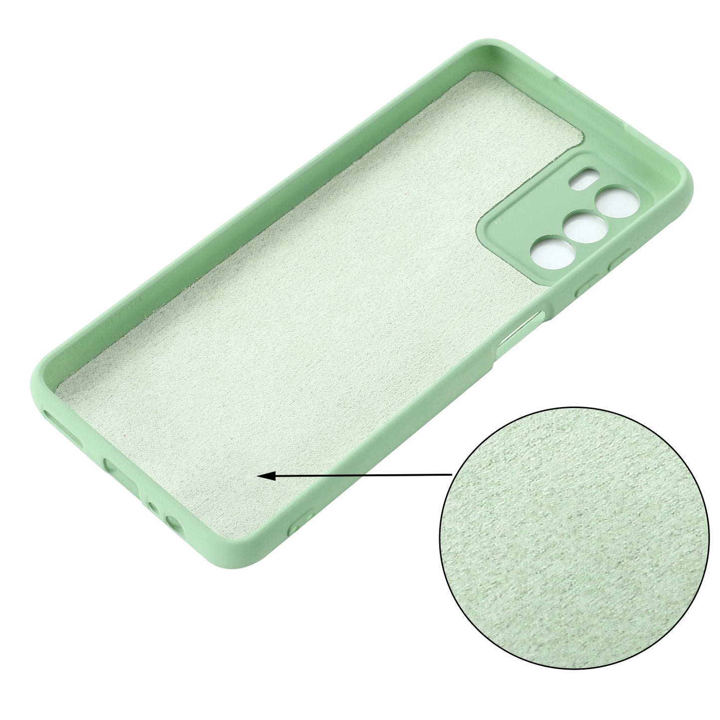 Liquid Silicone Case for ZTE Blade V40 Vita , Soft Lining Anti-Scratch Phone Cover with Strap