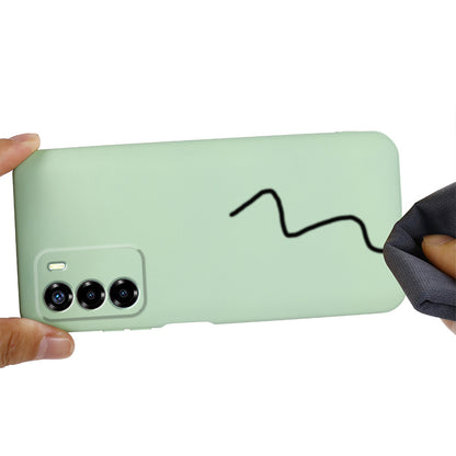 Liquid Silicone Case for ZTE Blade V40 Vita , Soft Lining Anti-Scratch Phone Cover with Strap