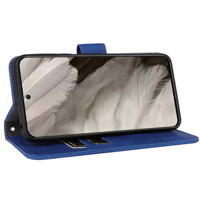 For Google Pixel 8 Leather Flip Wallet Phone Case Skin-touch Shockproof Stand Cover with Strap