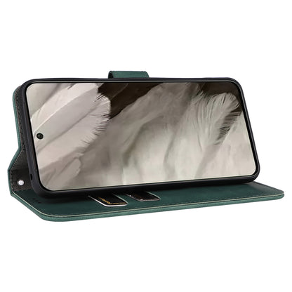 For Google Pixel 8 Leather Flip Wallet Phone Case Skin-touch Shockproof Stand Cover with Strap