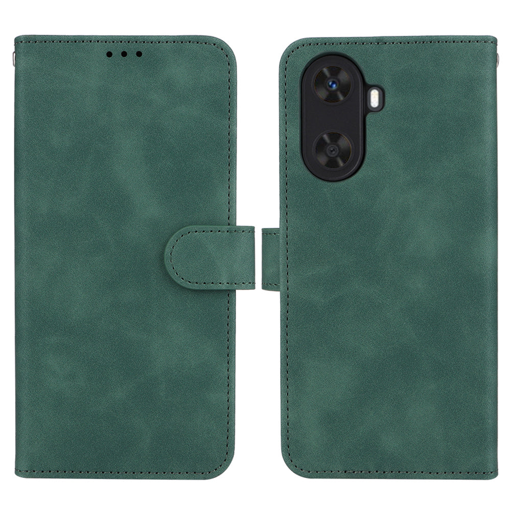 For Huawei Enjoy 60 PU Leather Skin-touch Phone Case Wallet Book Stand Flip Cover