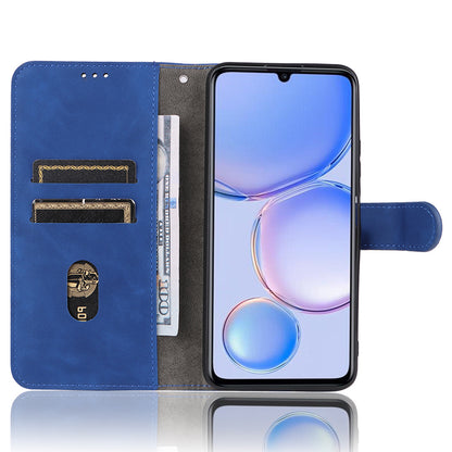 For Huawei Enjoy 60 PU Leather Skin-touch Phone Case Wallet Book Stand Flip Cover