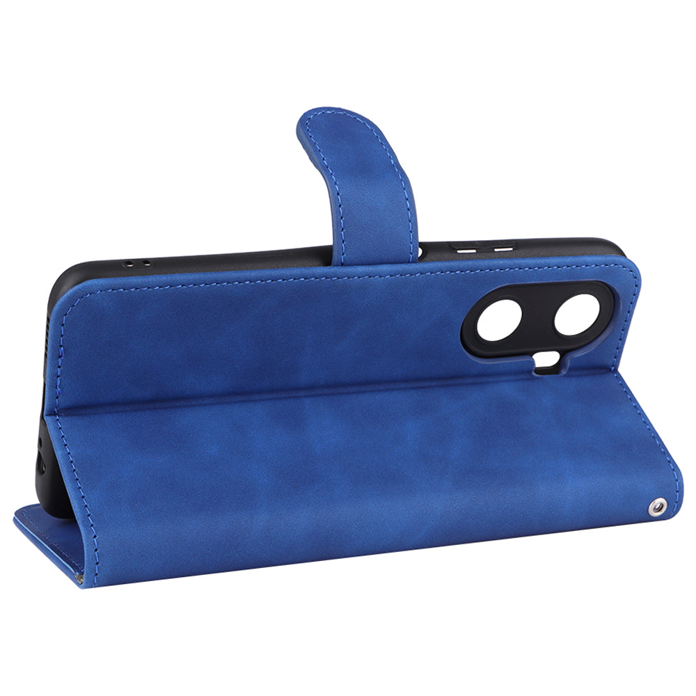 For Huawei Enjoy 60 PU Leather Skin-touch Phone Case Wallet Book Stand Flip Cover