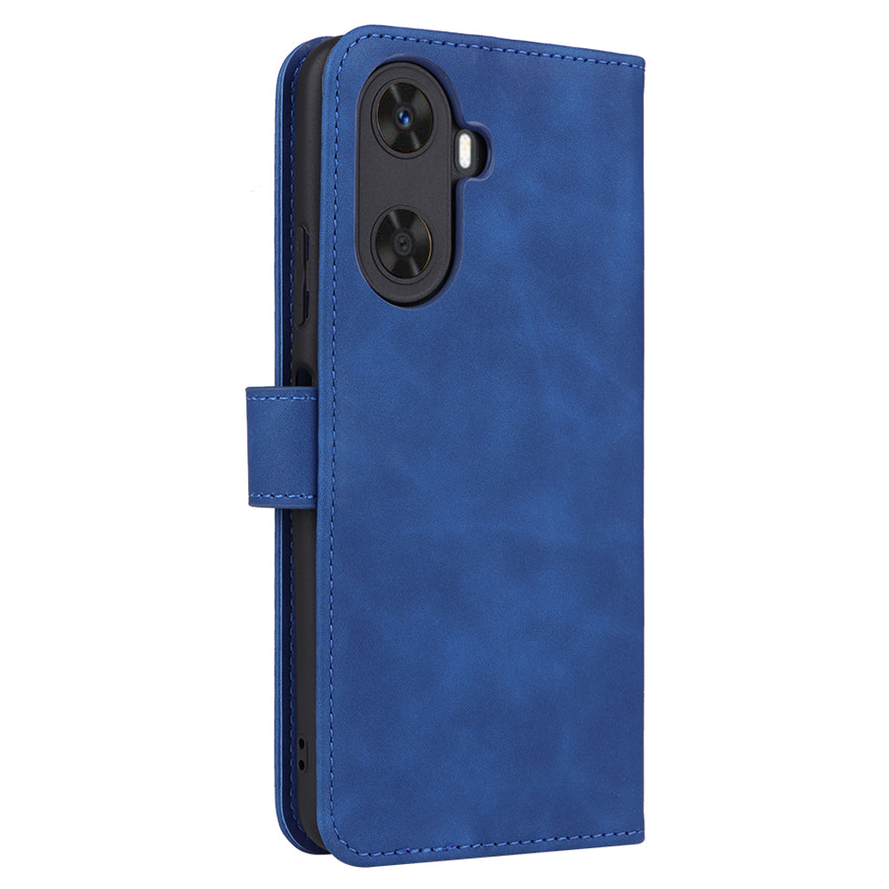 For Huawei Enjoy 60 PU Leather Skin-touch Phone Case Wallet Book Stand Flip Cover