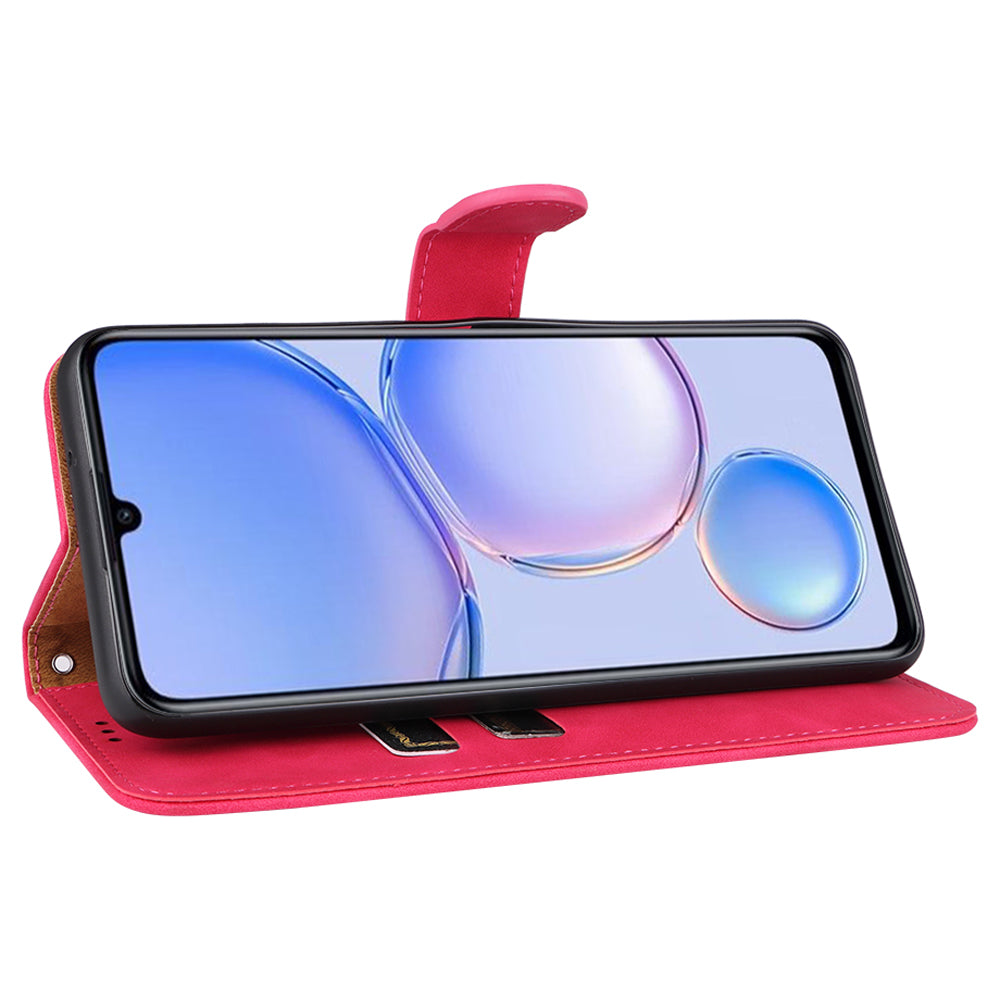 For Huawei Enjoy 60 PU Leather Skin-touch Phone Case Wallet Book Stand Flip Cover