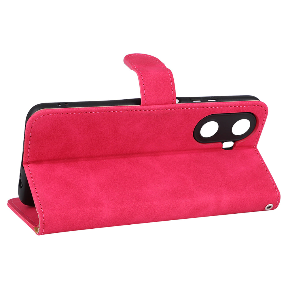 For Huawei Enjoy 60 PU Leather Skin-touch Phone Case Wallet Book Stand Flip Cover