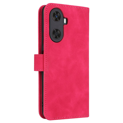 For Huawei Enjoy 60 PU Leather Skin-touch Phone Case Wallet Book Stand Flip Cover