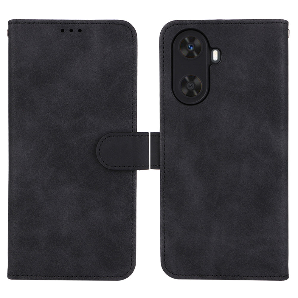 For Huawei Enjoy 60 PU Leather Skin-touch Phone Case Wallet Book Stand Flip Cover