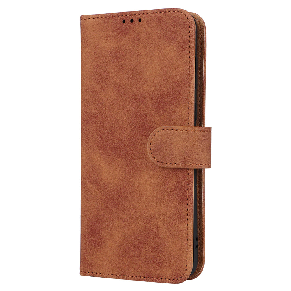 For Huawei P60 Art PU Leather Folio Flip Cover Wallet Stand Skin-touch Phone Case with Strap