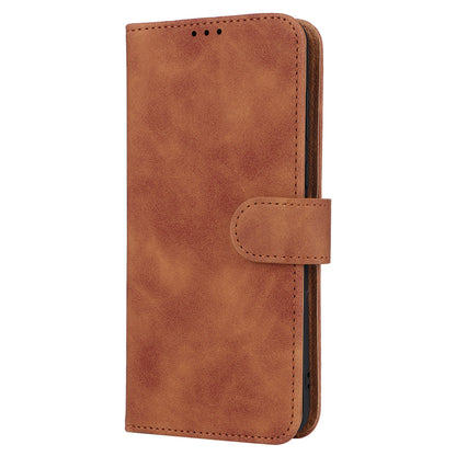 For Huawei P60 Art PU Leather Folio Flip Cover Wallet Stand Skin-touch Phone Case with Strap