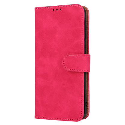 For Huawei P60 Art PU Leather Folio Flip Cover Wallet Stand Skin-touch Phone Case with Strap