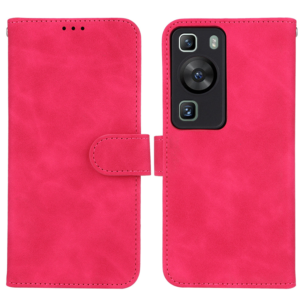 For Huawei P60 / P60 Pro Wallet Phone Case PU Leather Skin-touch Stand Folio Shockproof Cover