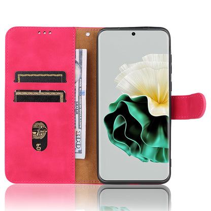 For Huawei P60 / P60 Pro Wallet Phone Case PU Leather Skin-touch Stand Folio Shockproof Cover