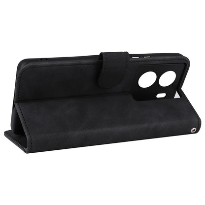 For vivo iQOO Z7 5G Skin-touch Leather Phone Case Wallet Stand Folio Flip Cover