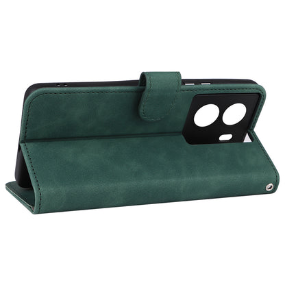 For vivo iQOO Z7 5G Skin-touch Leather Phone Case Wallet Stand Folio Flip Cover